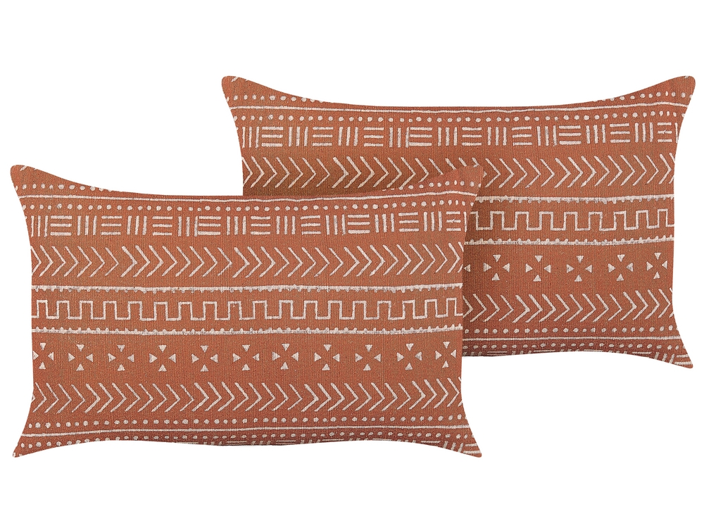 Orange and white cushions sales