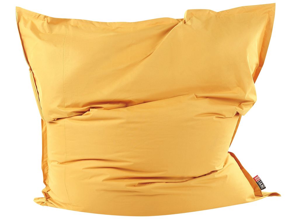 Extra Large Bean Bag 180 x 230 cm Yellow FUZZY Beliani