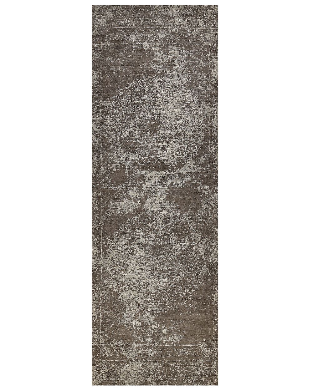 Inde Juster Alexander Graham Bell Tæppe 60x180 cm taupe bomuld BEYKOZ - Beliani.dk