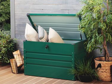 garden storage box 132 x 62 cm dark