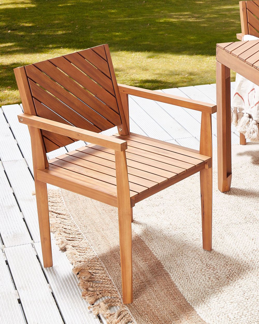 Acacia Wood Dining Chair BARATTI Beliani