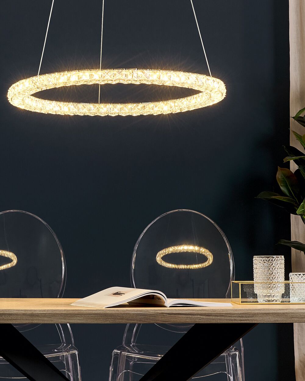 Crystal Aisle Lamp - Crystal Led Lamp - Lampe Moderne - 40 cm - Plafonnier  LED 