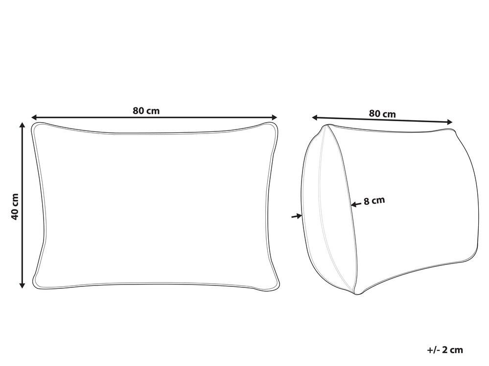 Polyester Bed High Profile Pillow 40 x 80 cm TRIGLAV Beliani