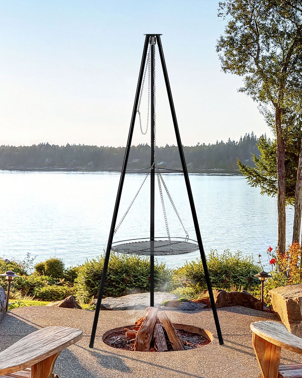 Hanging bbq outlet
