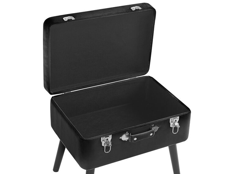 Velvet Storage Stool Black MALLARD Beliani.dk