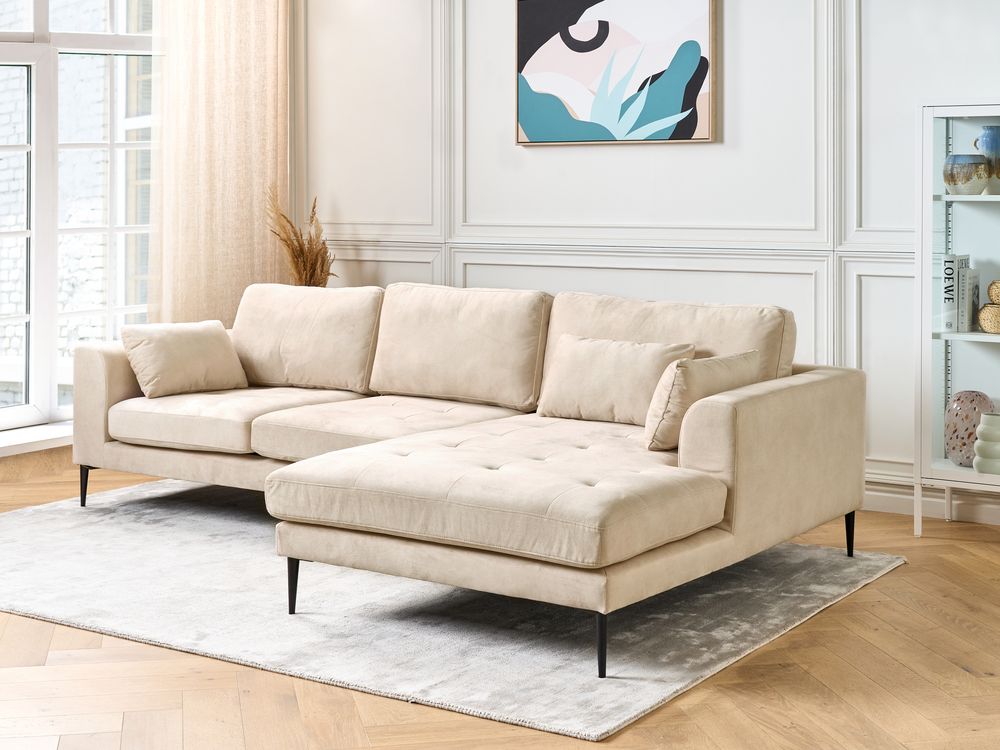 Cream Corner Chaise Sofa Baci Living Room
