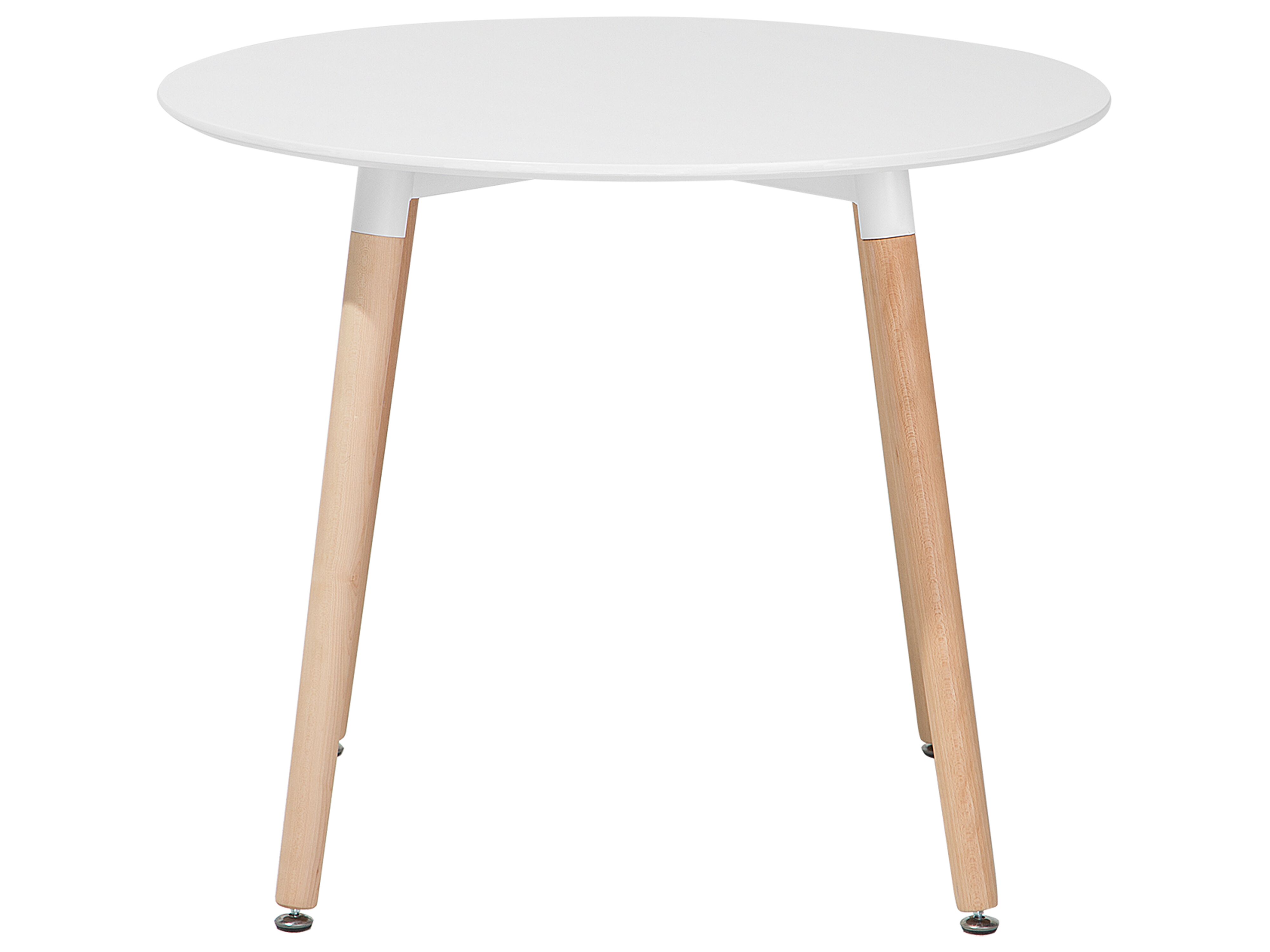 Round Dining Table 90 Cm White Bovio Belianidk Round Dining Table 90 Cm White Bovio Belianidk