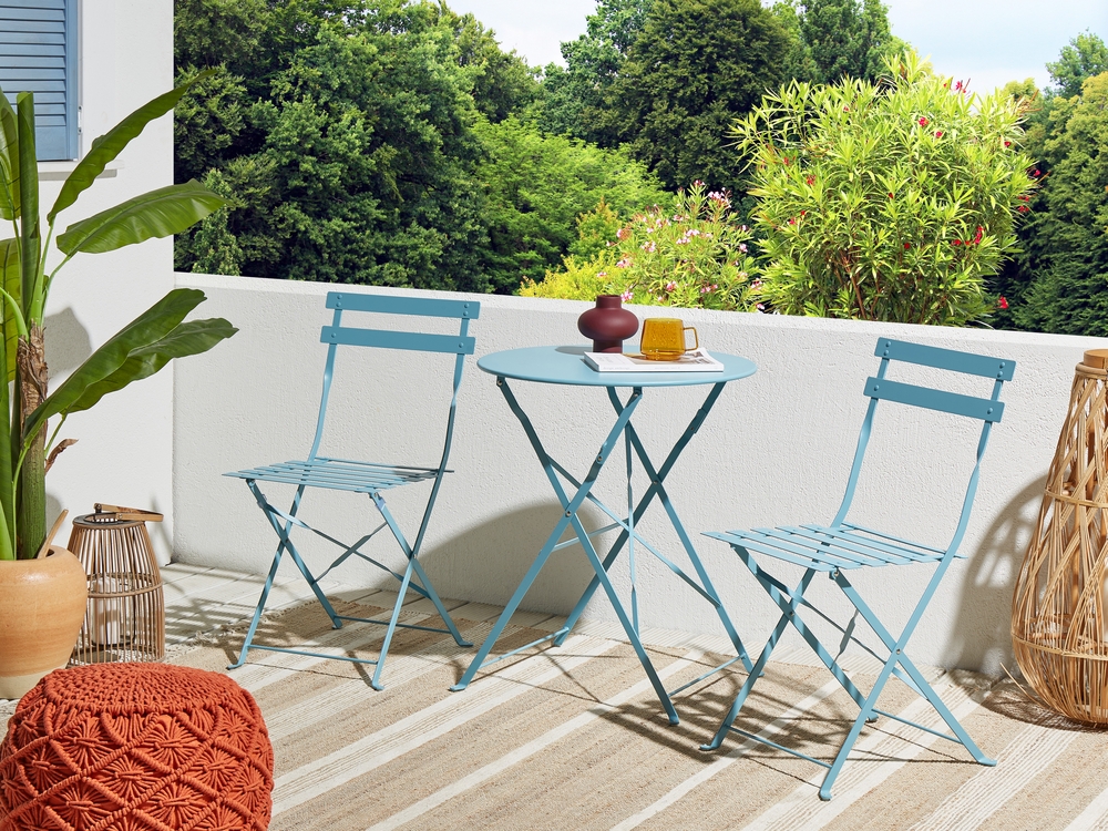 Blue bistro set on sale