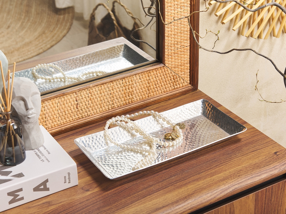Trinket Dish Silver TIERRADENTRO Beliani