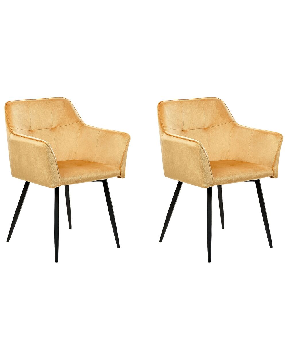 Yellow leather dining chairs top