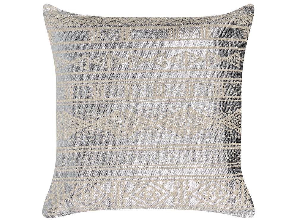 Silver geometric cushion hot sale
