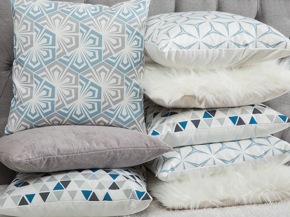 Blue and grey cushions 2025