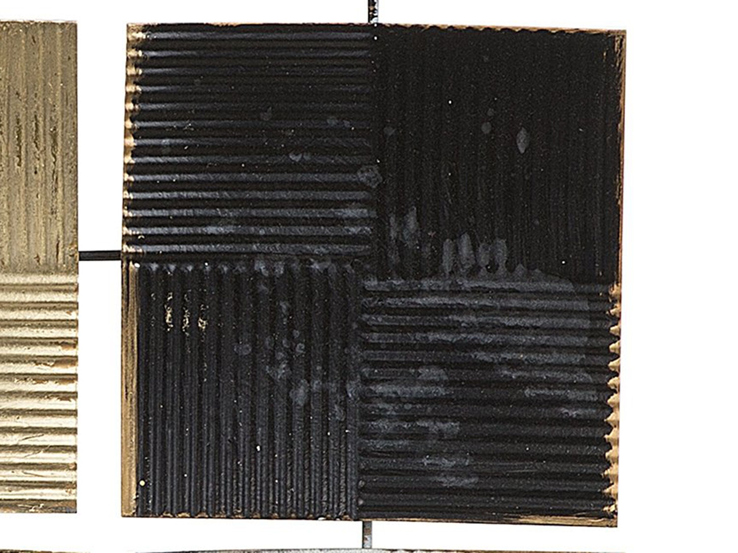 Vægdekoration Sort/Hvid/Guld TITANIUM | Beliani.dk