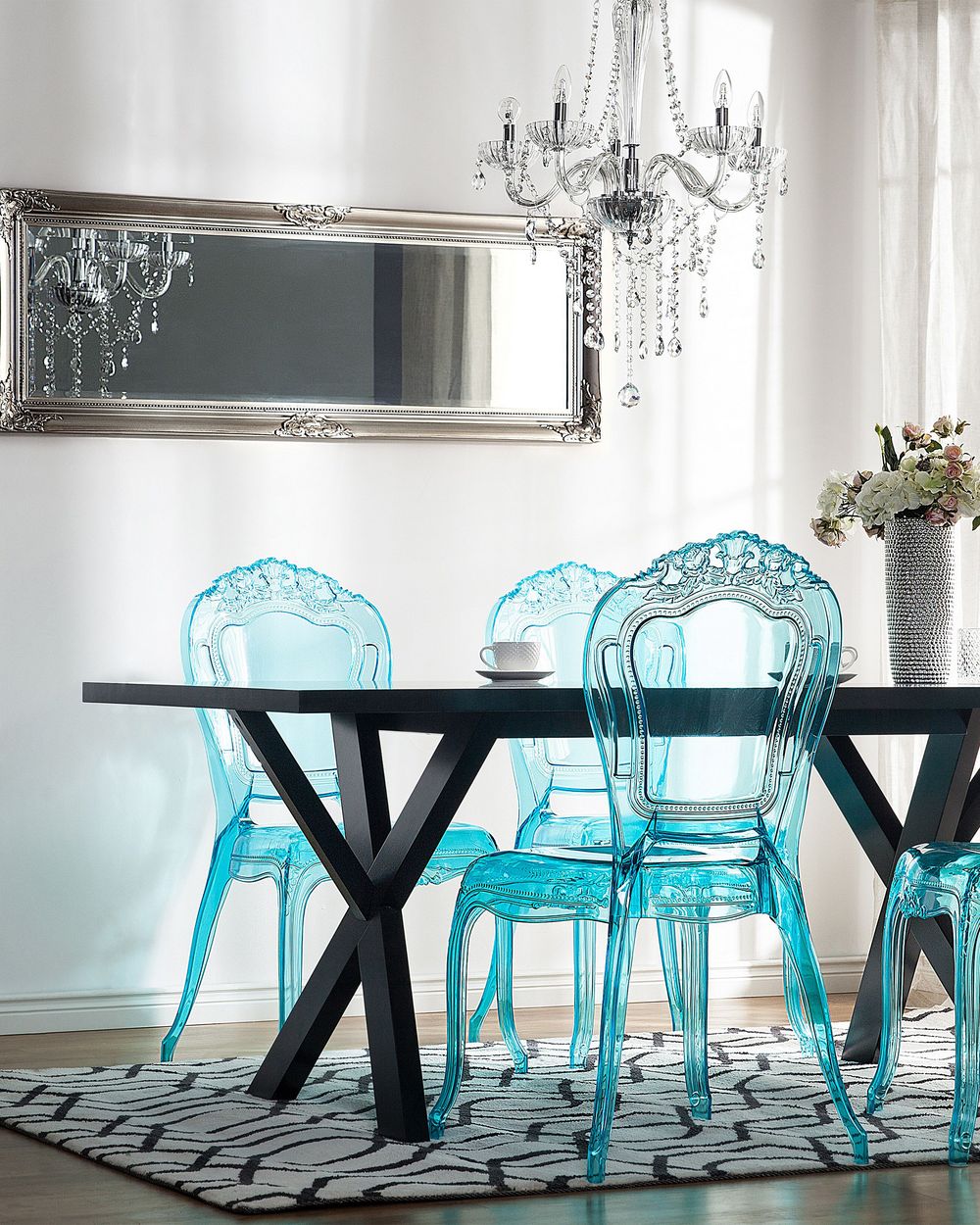 Transparent accent top chair