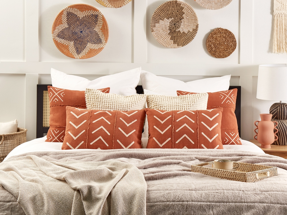 Orange and deals gold cushions