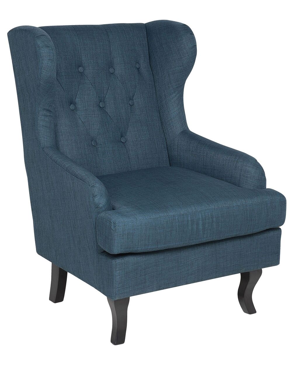 Blue hotsell fabric armchair