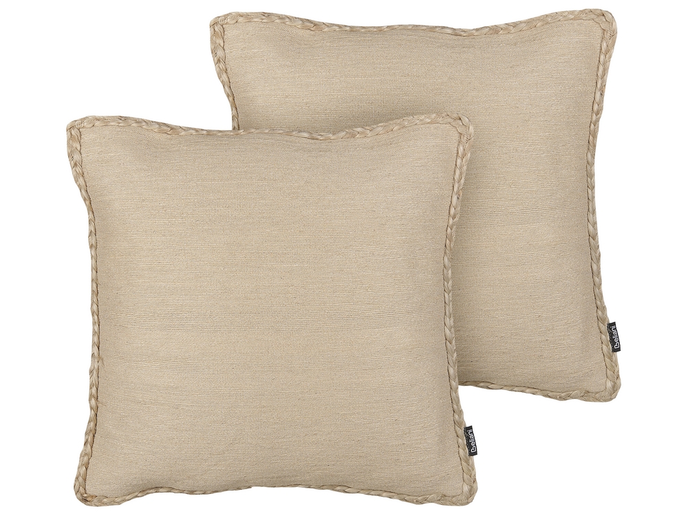 Beige and top white cushions