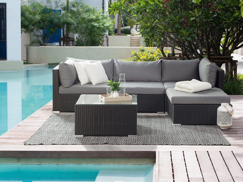 Rattan right hand corner sofa best sale