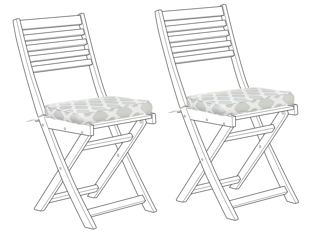 Set of 2 Seat Cushions Mint Green FIJI Beliani