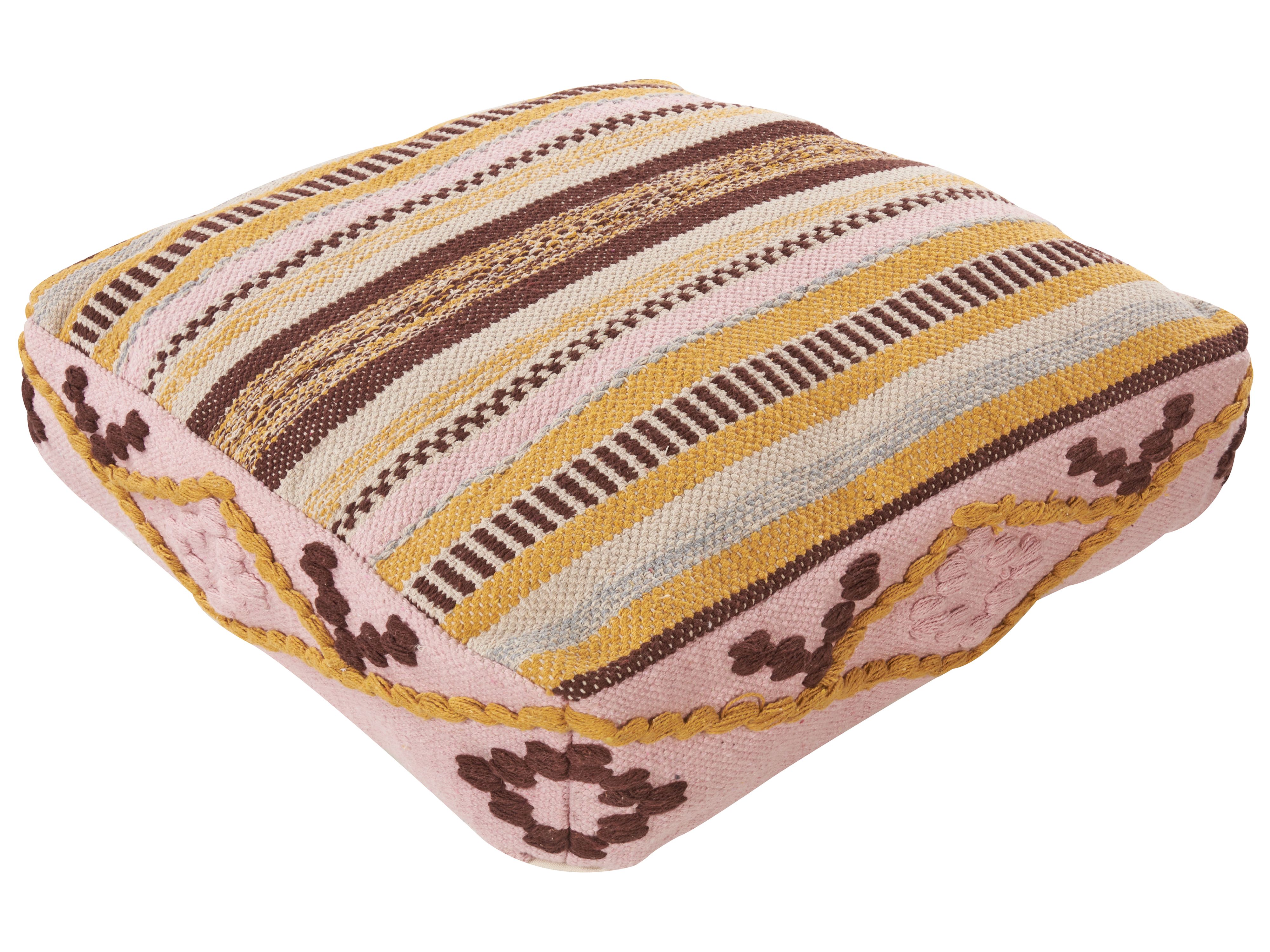 Cotton Floor Cushion 60 x 60 x 12 cm Multicolour MAPLE Beliani
