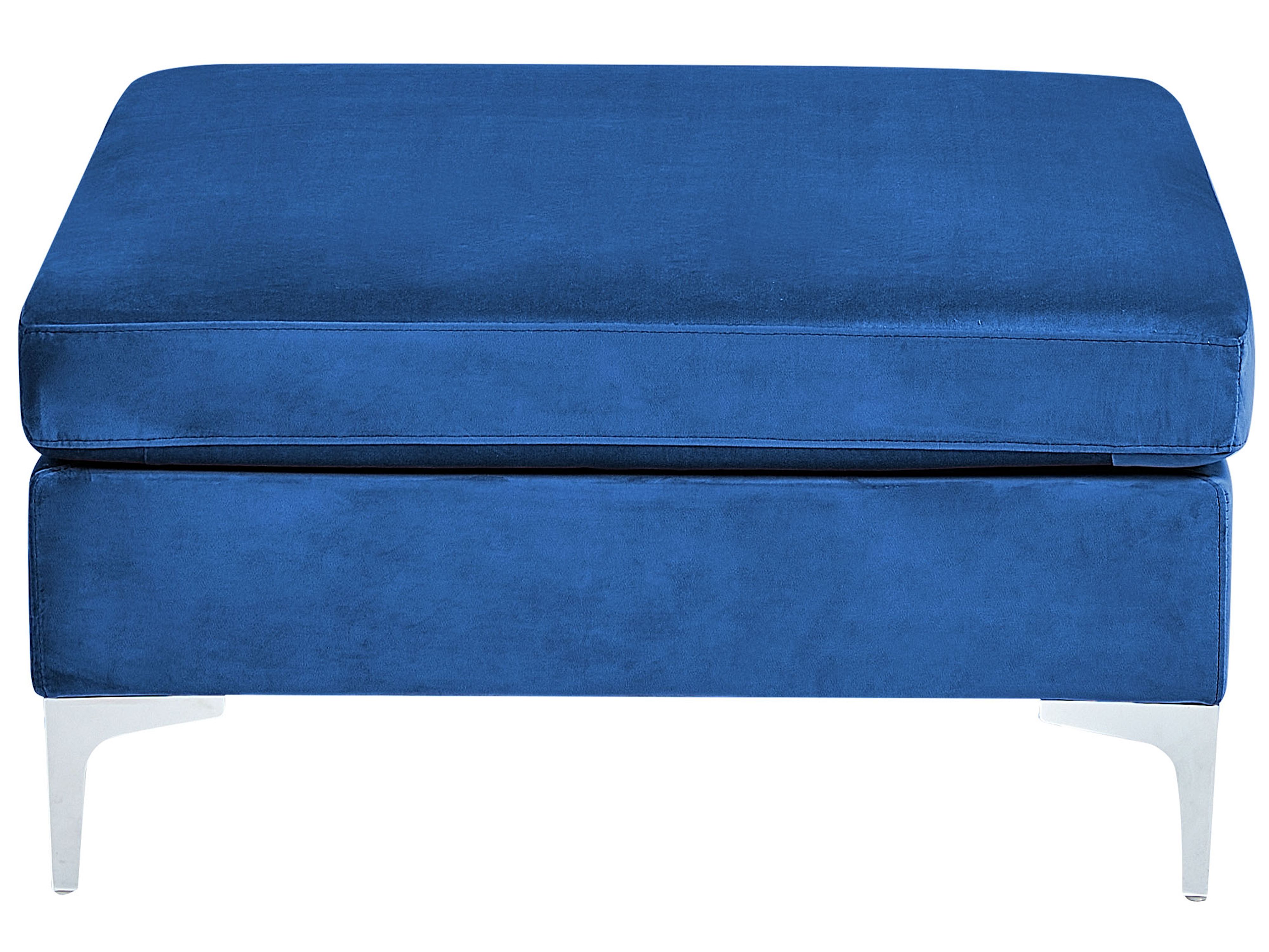 3 Seater Modular Velvet Sofa with Ottoman Blue EVJA Beliani.dk