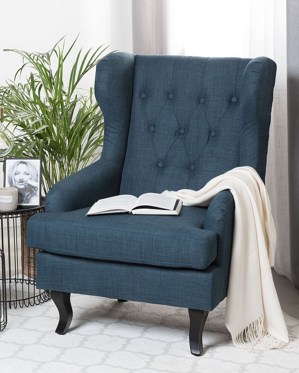 Blue clearance upholstered armchair
