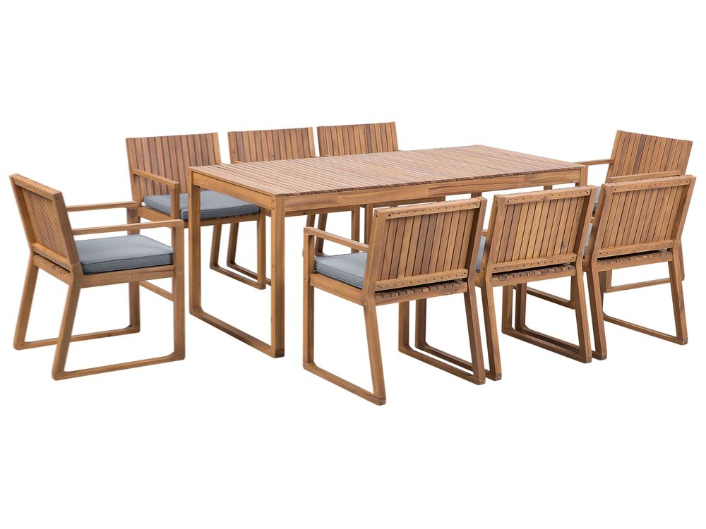 8 seater wooden garden sales dining set