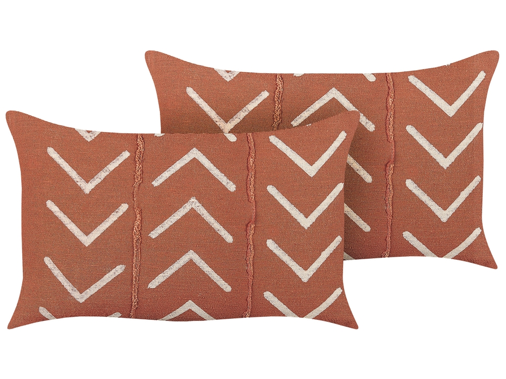 Orange best sale geometric cushions