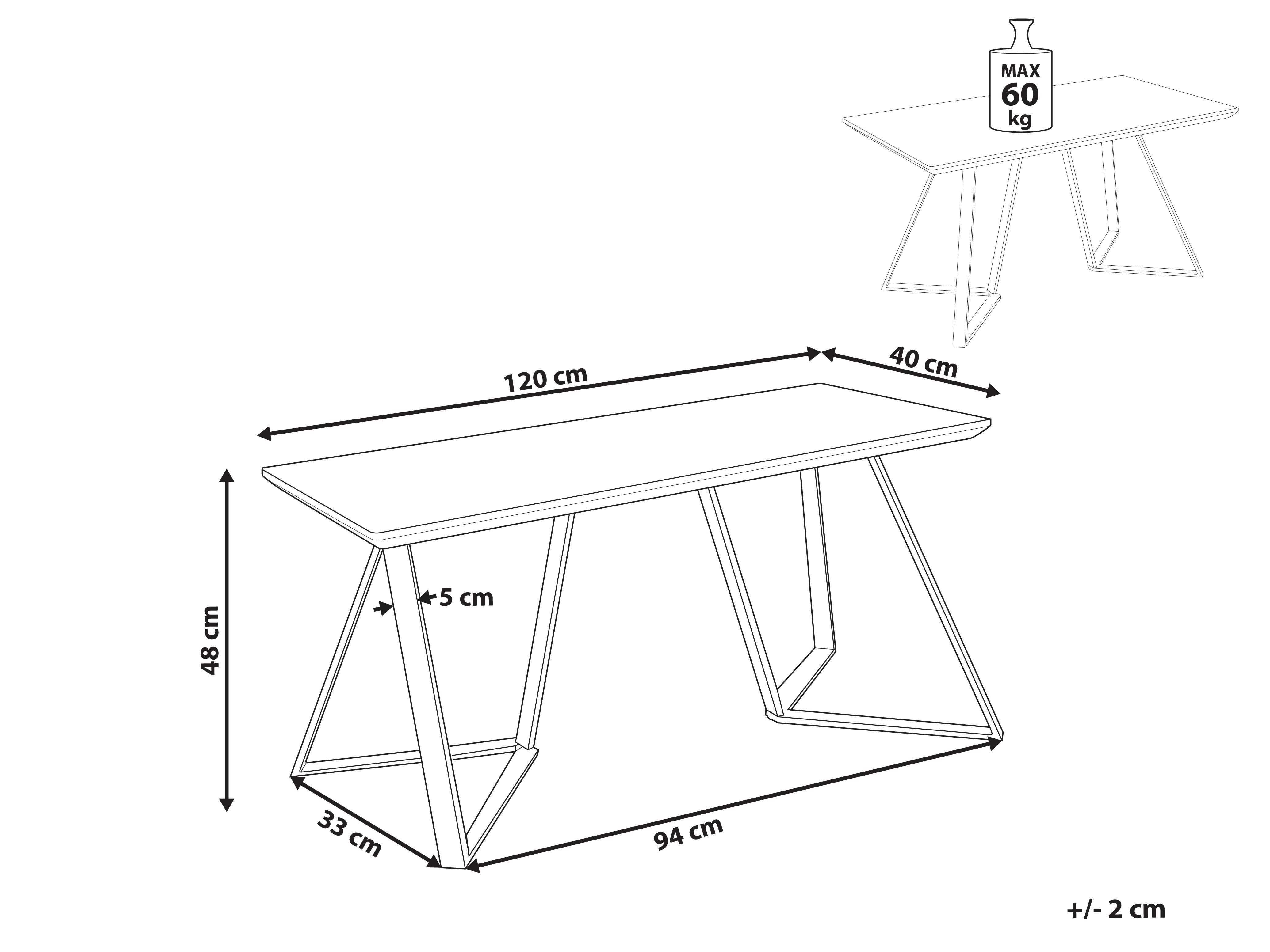 Dining Bench Light Wood and Black UPTON Beliani.dk